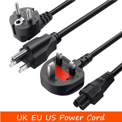 Peralatan Rumah Tangga Kabel Listrik ASTA UK 1m 1.5m 2m UK 3 PIN Kabel Listrik