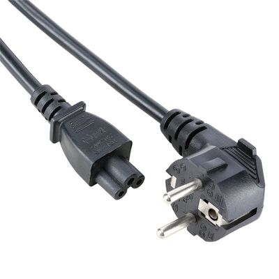 kualitas  EU VDE Power Cord Black Home Appliance Laptop Extension Cable pabrik