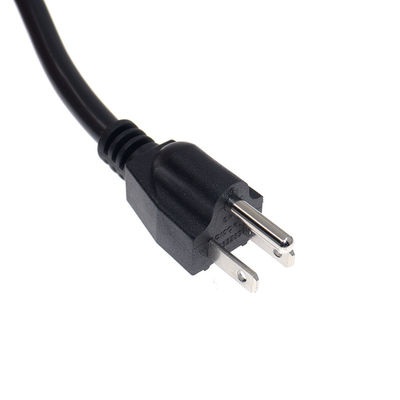 kualitas  OEM UL Power Cord 3pin Pure Copper Core SJT SVT  SJTW SJTO Cable pabrik