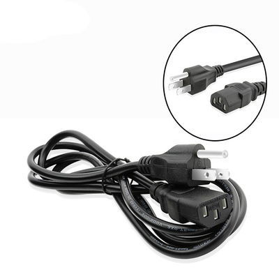 1.4m Panjang 3 Pin Plug Kabel Listrik IEC 320 C7 PVC Isolasi Konduktor Tembaga