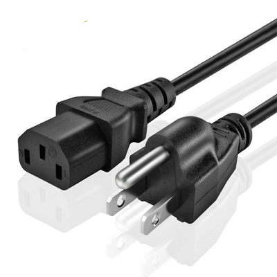 3 Pin Kabel Daya Standar AS IEC C13 PVC Tembaga Murni UL Safety Disetujui