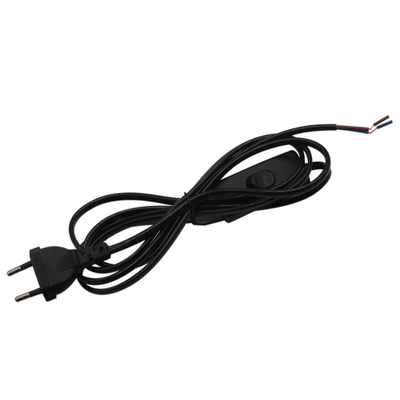 EU Plug Switch Kabel Listrik AC 110V 10A Tembaga ABS Bahan PVC