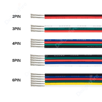 4Pin 5Pin 6Pin PVC Insulated Fleksibel Kabel Kawat Tembaga 18 20 22AWG JST SM Connector
